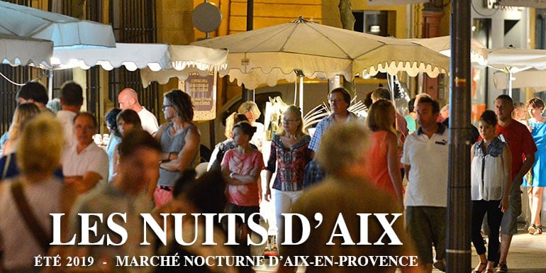 marché artisanal nocturne Aix-en-Provence 2019